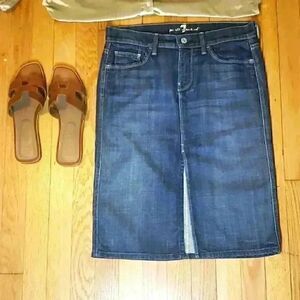 7 for all Mankind Denim Skirt Size 27
